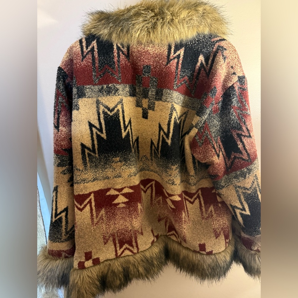 Tasha Polizzi Multicolor Patterned Jacket With Fa… - image 3